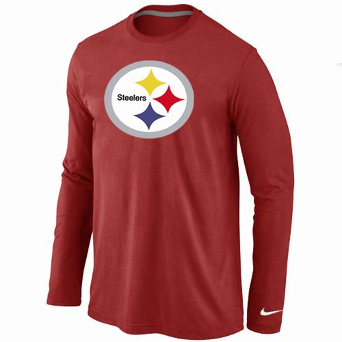 Nike Pittsburgh Steelers Team Logo Long Sleeve NFL T-Shirt - Red